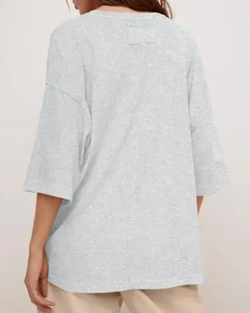 Batwing Sleeve Crew Neck Loose T-Shirt