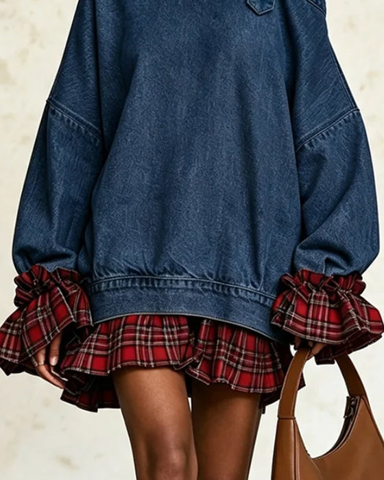 Ruffle Sleeve One Shoulder Dress