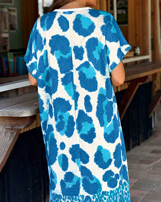 Loose Leopard Print Dress