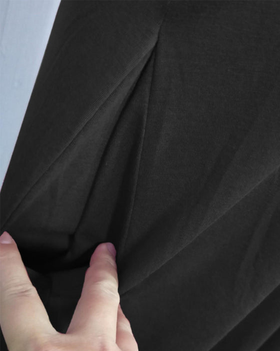 Solid Loose Pocket Maxi Dress