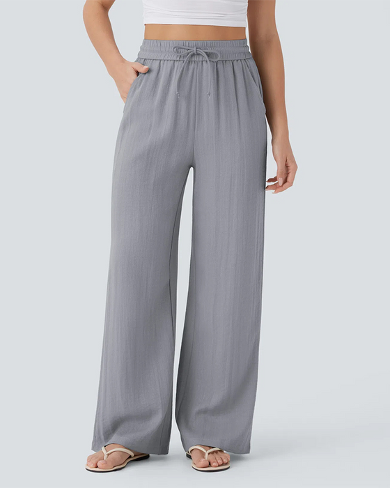 Side Pocket Lace-Up Pants