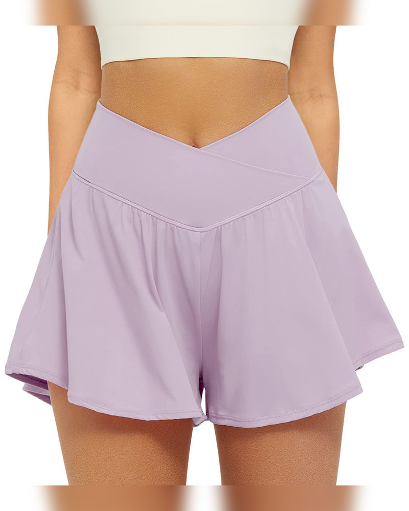 High Waist Solid Color Shorts