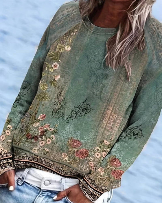 Long Sleeve Floral Top