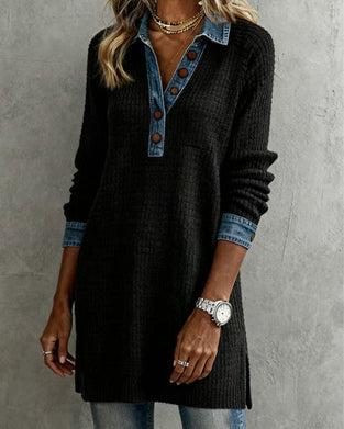 Lapel Contrast Color Panel Top