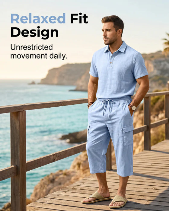 Polo Top Capri Pants Set