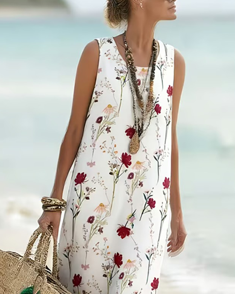 Printed Sleeveless Dress