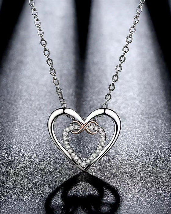 Fashion two-color love necklace