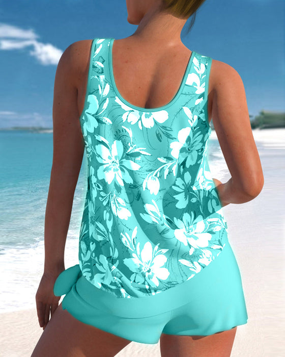 Versatile casual printed tankini