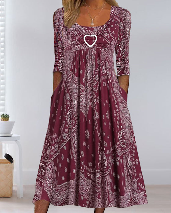 Printed sleeveless dress