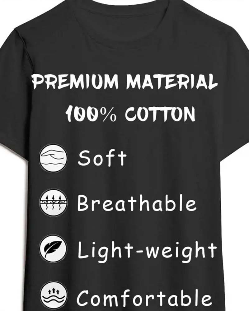 Men's Letter Print Short Sleeve T-Shirt