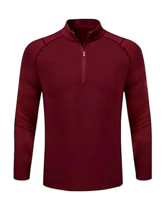 Stand Collar Zipper Raglan Sleeve Top