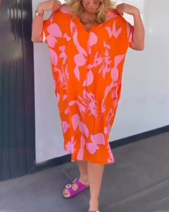 Casual loose printed dress