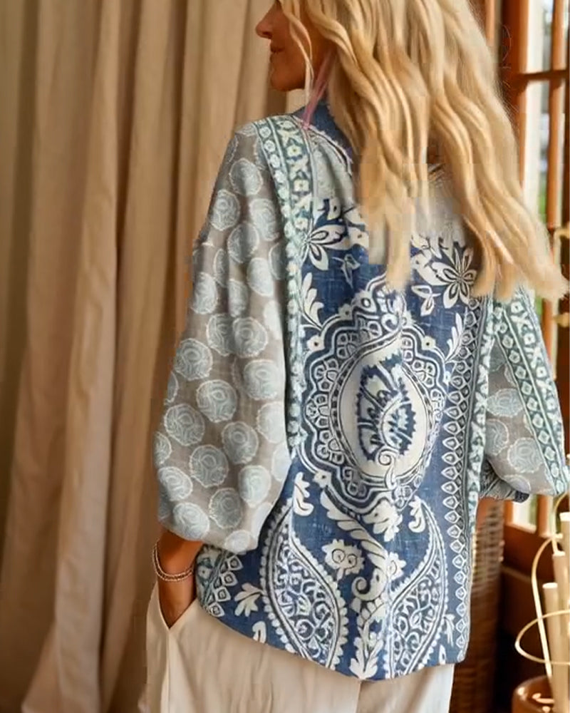 Cashew Flower Print Top