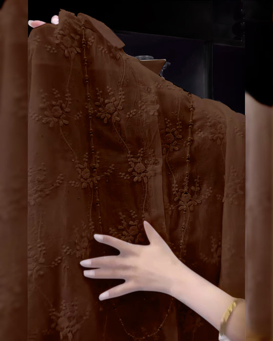 Solid Embroidered Drop Shoulder Shirt