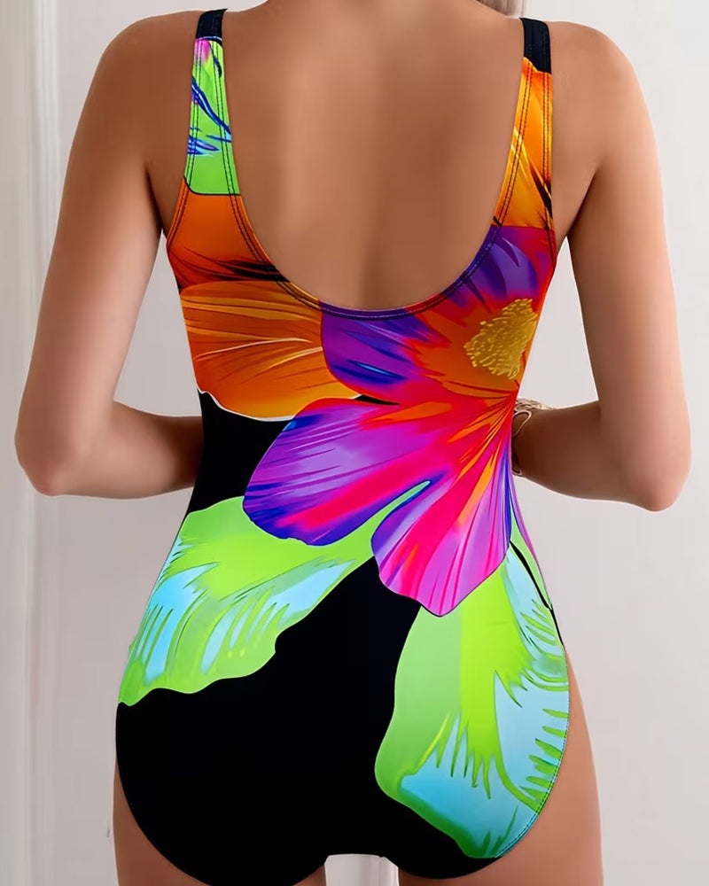Comfortable Printed Swimsuit One-Piece