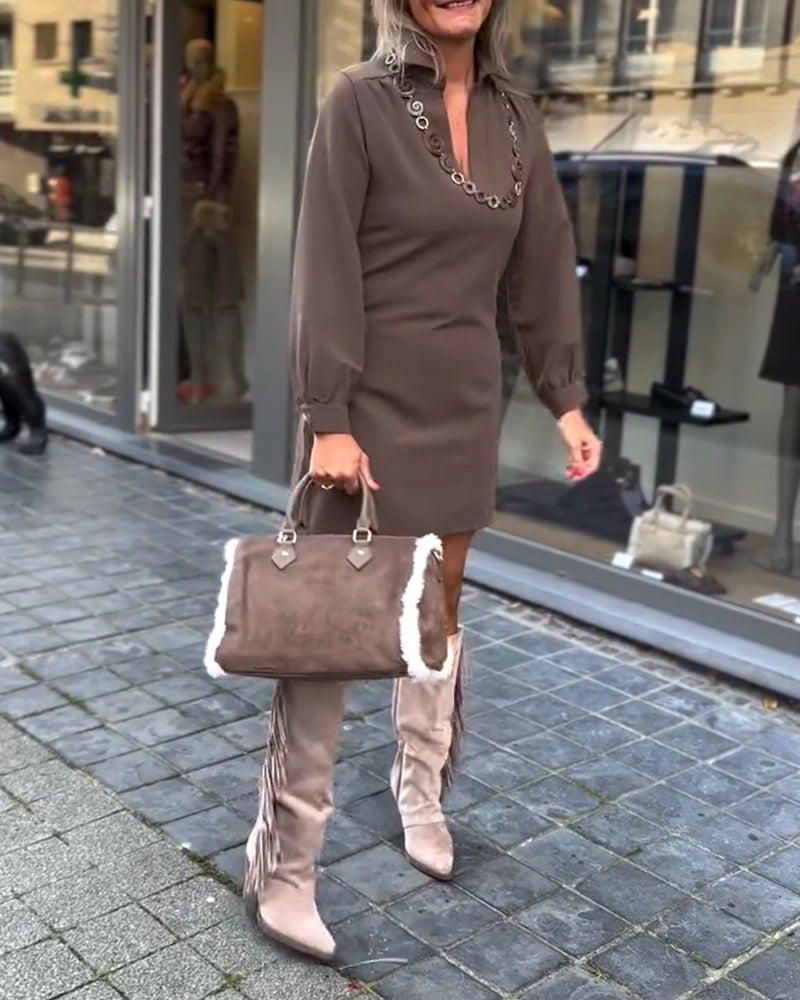 Deep V-Neck Sexy And Elegant Dress