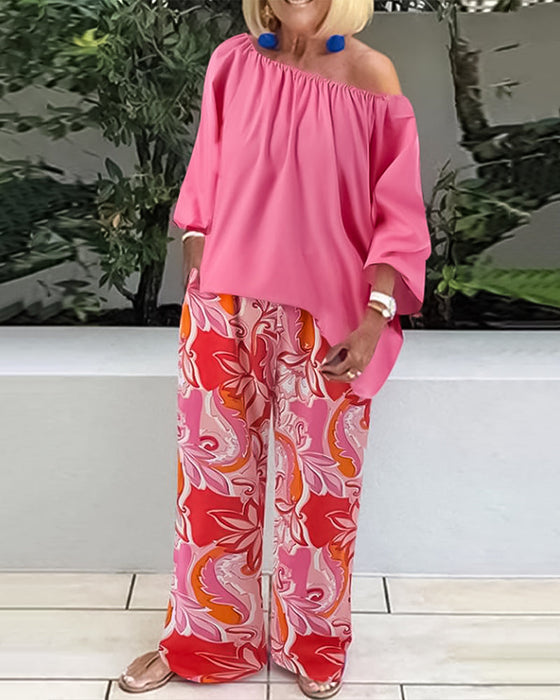 Eyecatching Print Two-piece Set