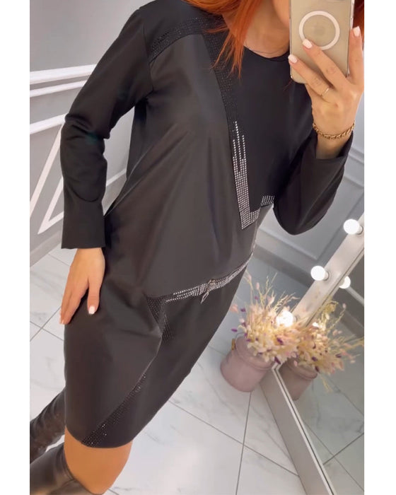 Artistic color block dress