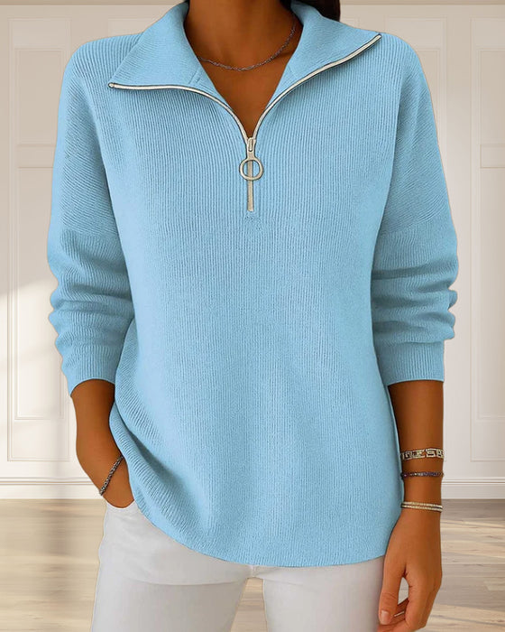 Half-zip Fashion Pullover Jumper