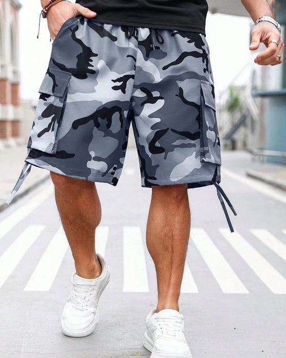 Pocketed Camouflage Cargo Pants