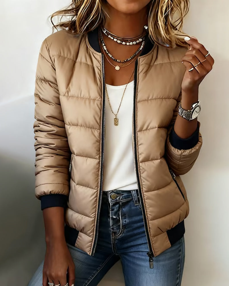 Zip Up Casual Padded Jacket