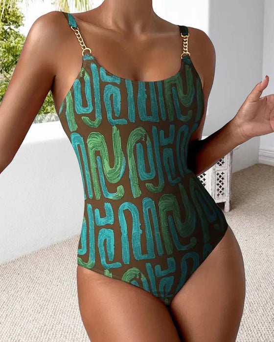 Sexy One-Piece Suspender Swimsuit