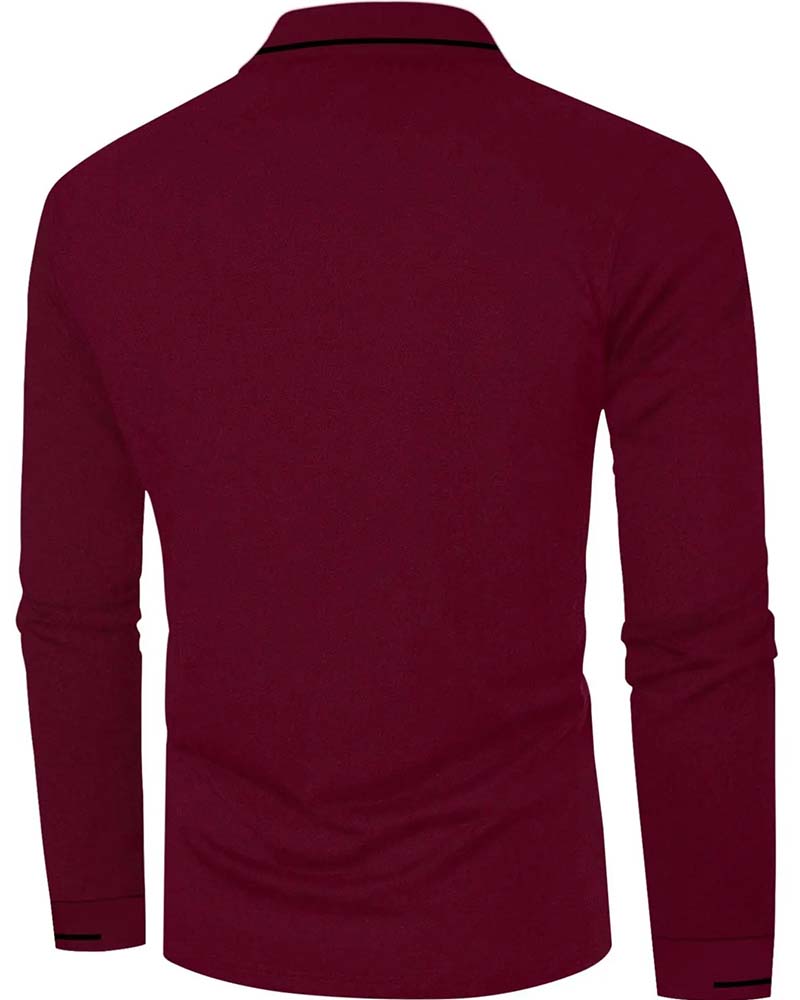 V-Neck Ribbed Solid Color Men's T-Shirt