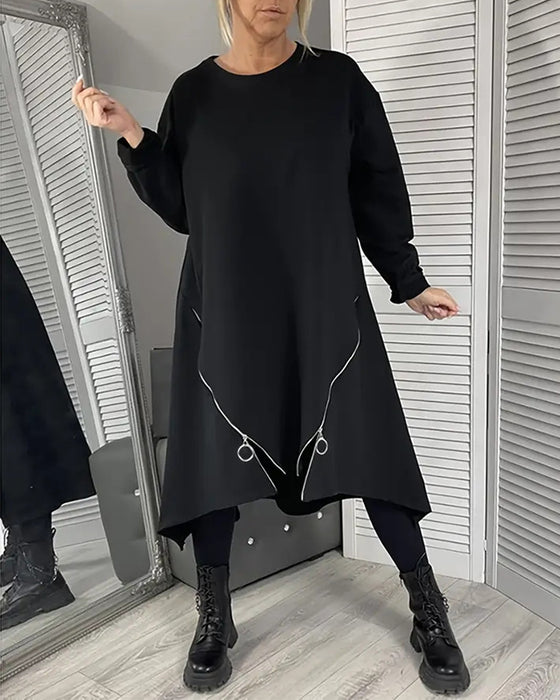 Loose Oversized Zipper Dress
