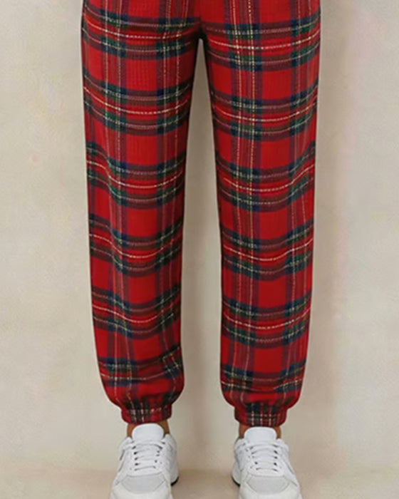 Plaid Casual Two-Piece Set