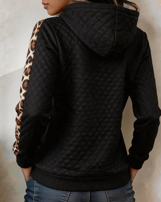 Argyle Leopard Slim Fit Sweatshirt