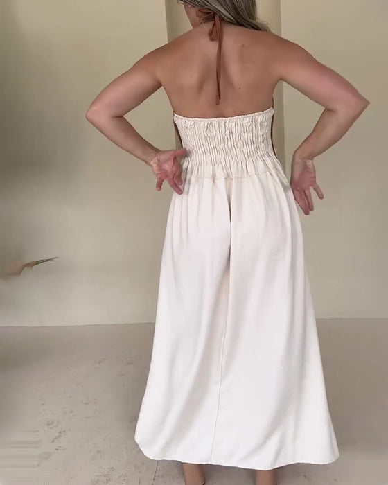 A Sexy Sleeveless Printed Dress