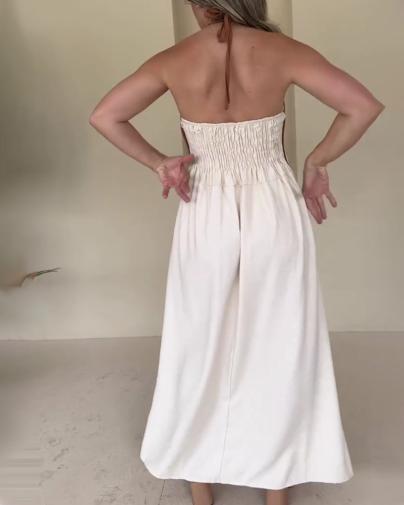 A Sexy Sleeveless Printed Dress