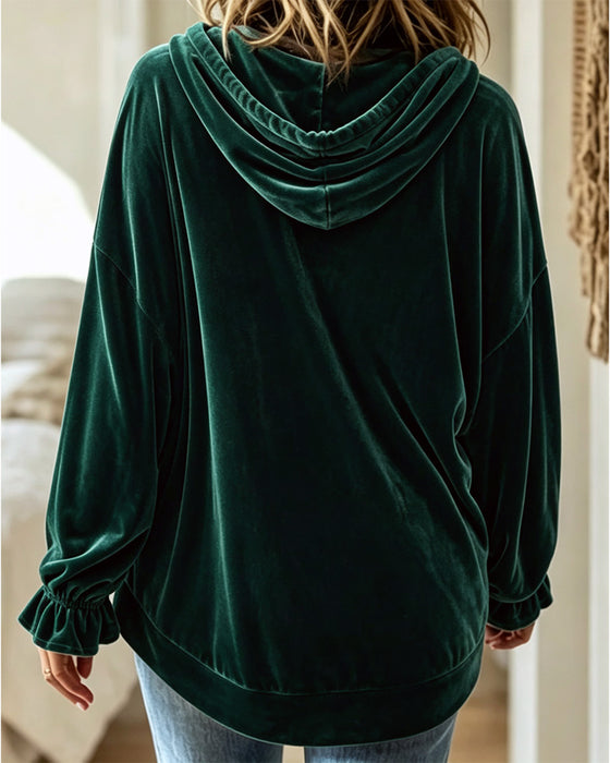 Solid Color Long Sleeve Hoodie