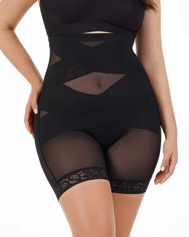 Cross-Waist Tummy Control Butt-Lifting Shapewear Panties