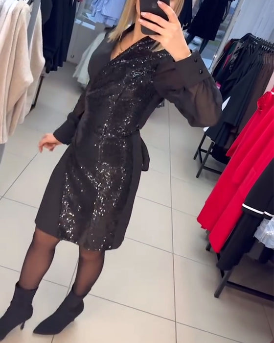 Temperament Sequin Fashion Dress