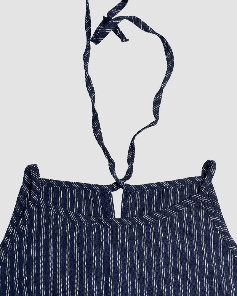 Striped Camisole Wide Leg Pants Set