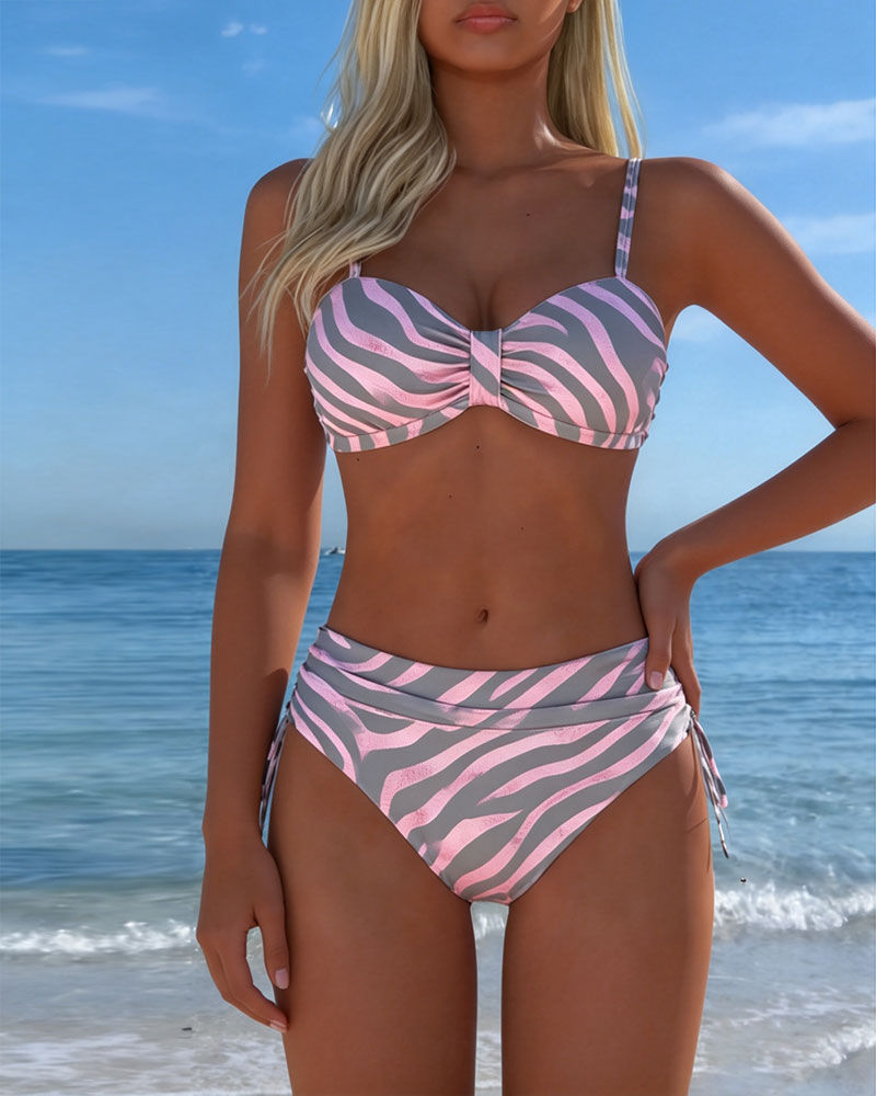 Zebra Print Bralette Bikini