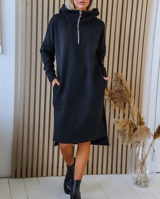 Women Casual Dress with Zipper