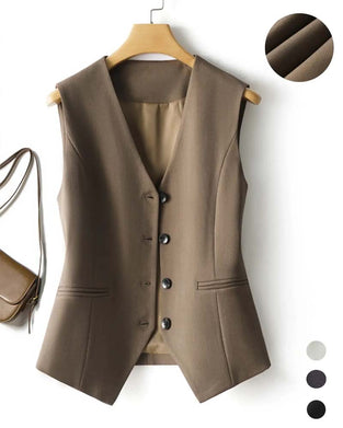 Fitted Waist-Cinching Suit Vest