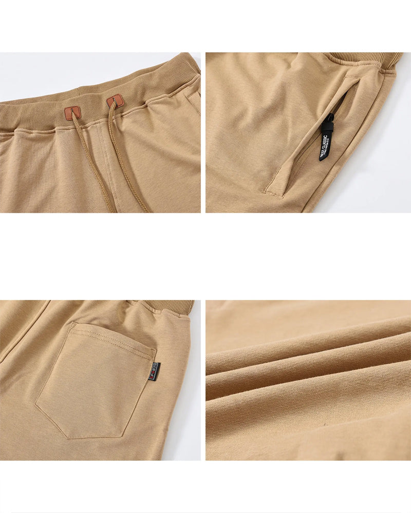 Elastic Waist Drawstring Solid Color Men's Shorts