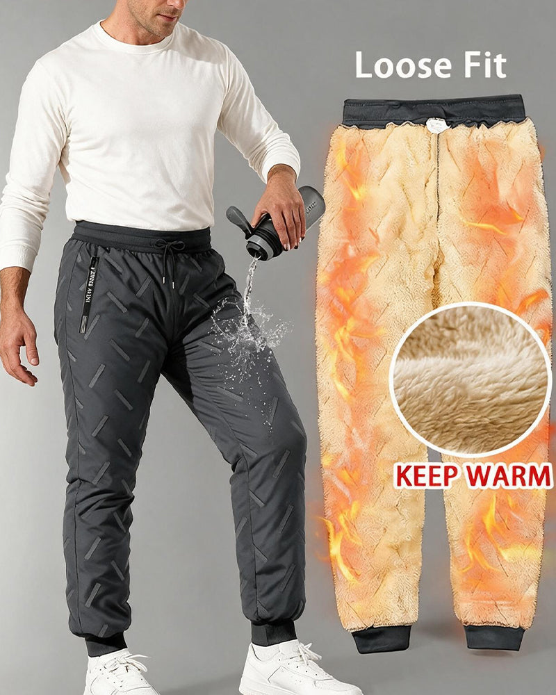 Men's Warm Pocket Drawstring Pants