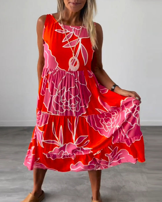 Women's patchwork printed dress