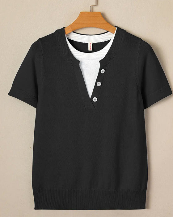 Casual Short Sleeve Pullover