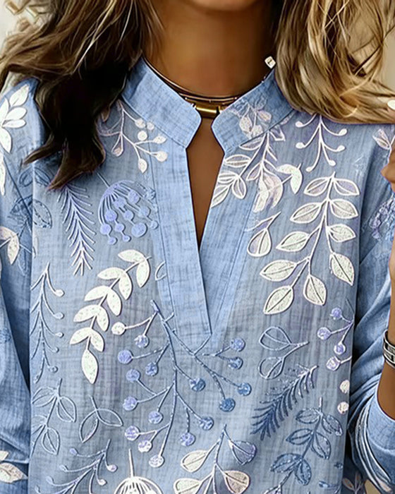 Heavy Industry Stand Collar Blouse