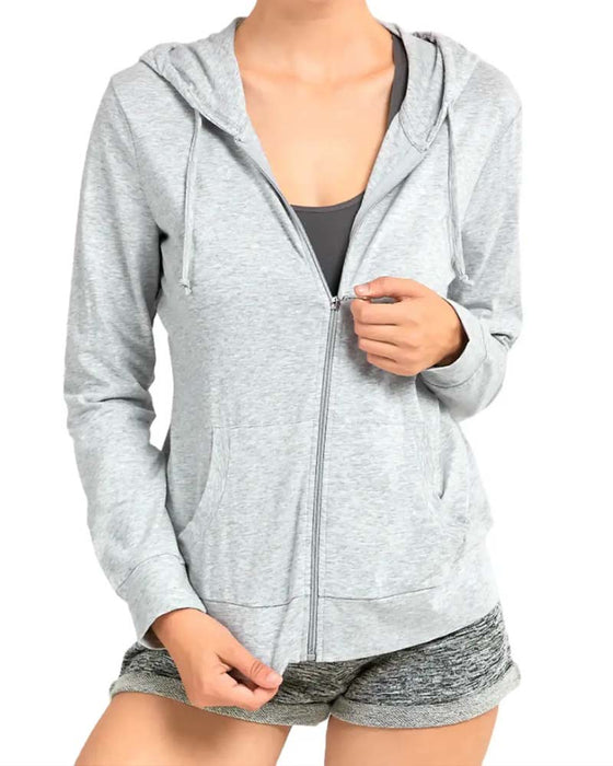 Zipper Drawstring Hooded Coat