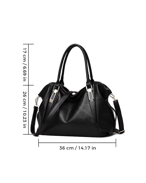 Women's large capacity soft leather handbag