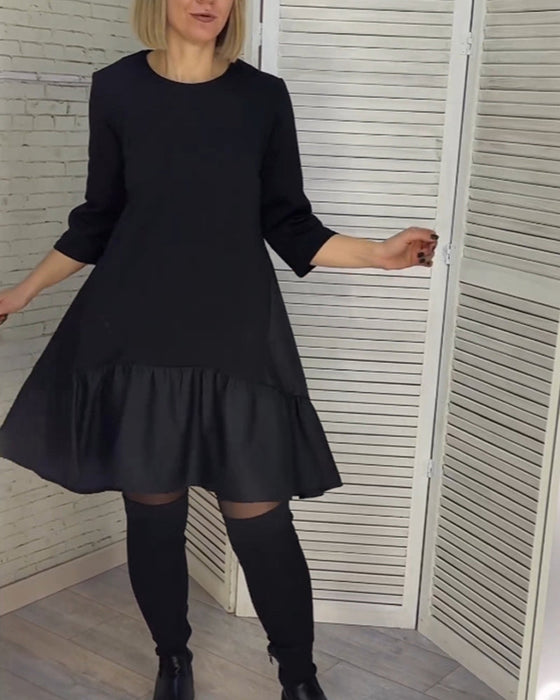 Round neck elegant dress