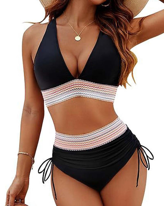 Vacation V-Neck Lace Up Bikini
