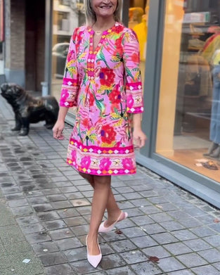 Floral Print Straight Dress