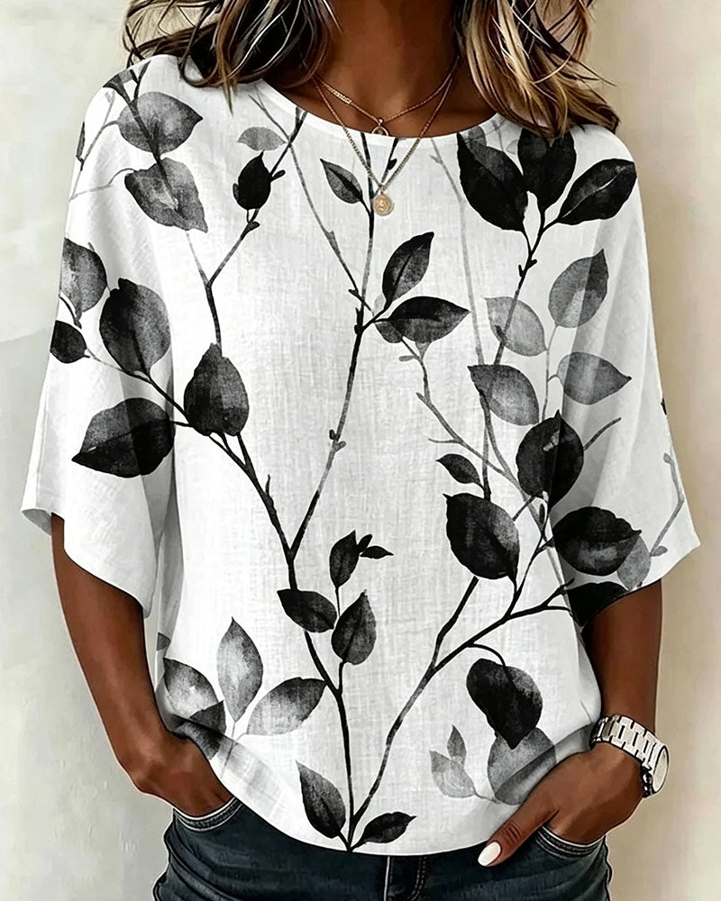 Loose Ink Wash Blouse
